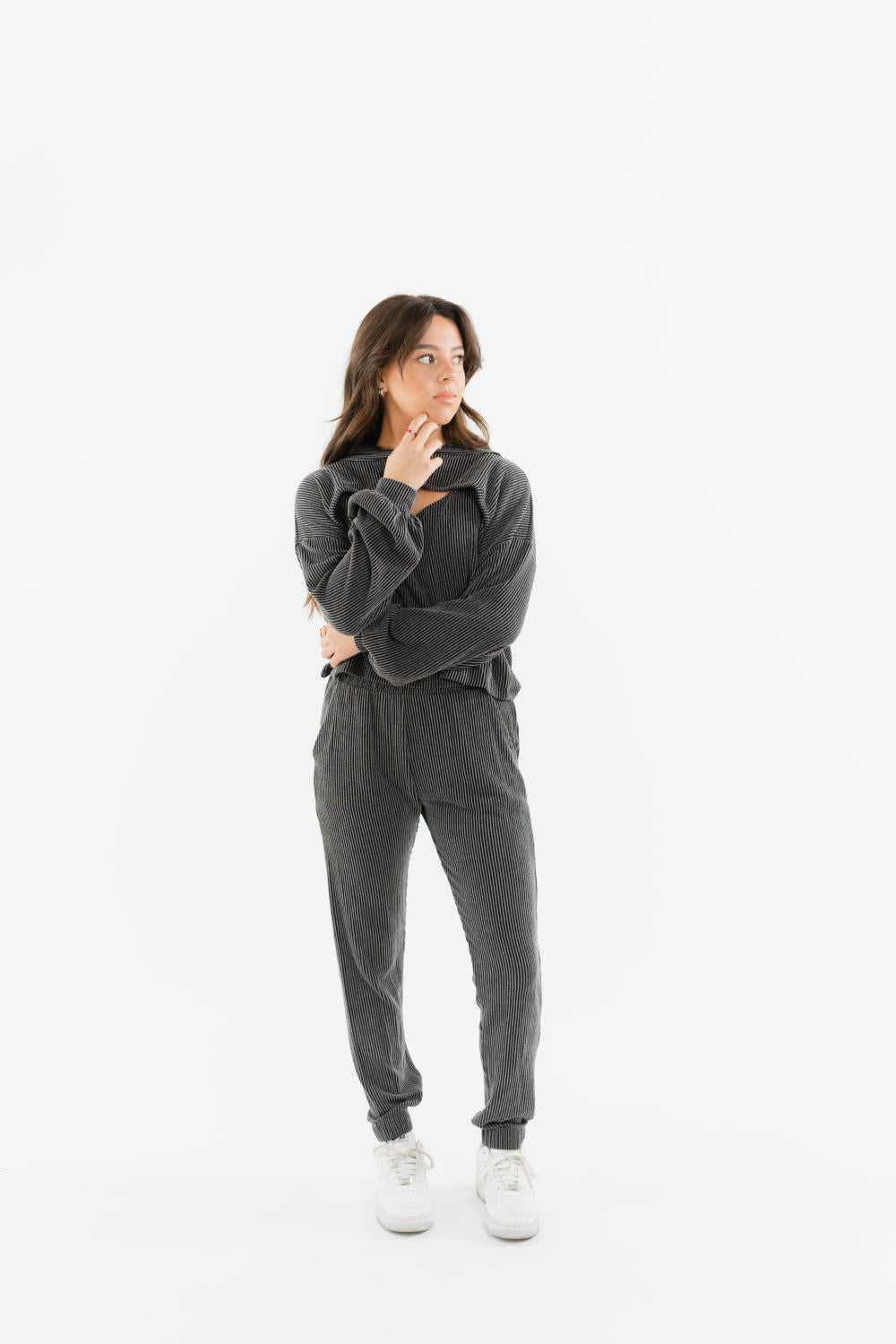 Relaxed Ribbed Joggers – J80FIT