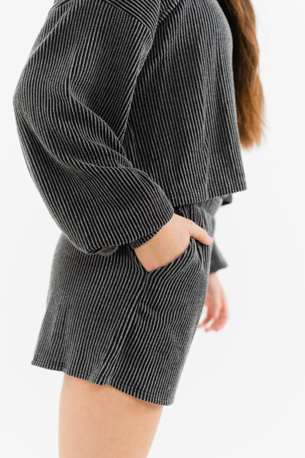 Relaxed Ribbed Shorts