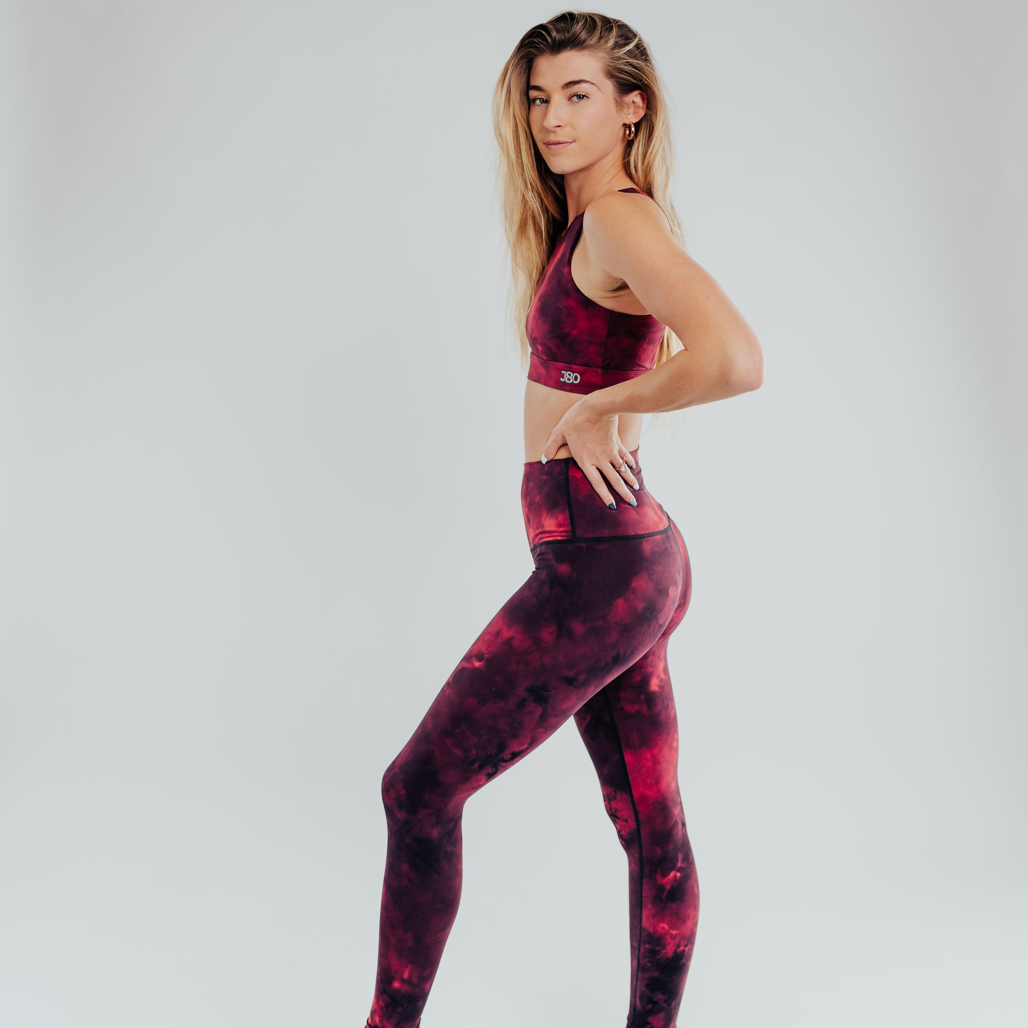 Athleta Elation 7/8 Tight Leggings Pink Camo Yoga Workout Pants
